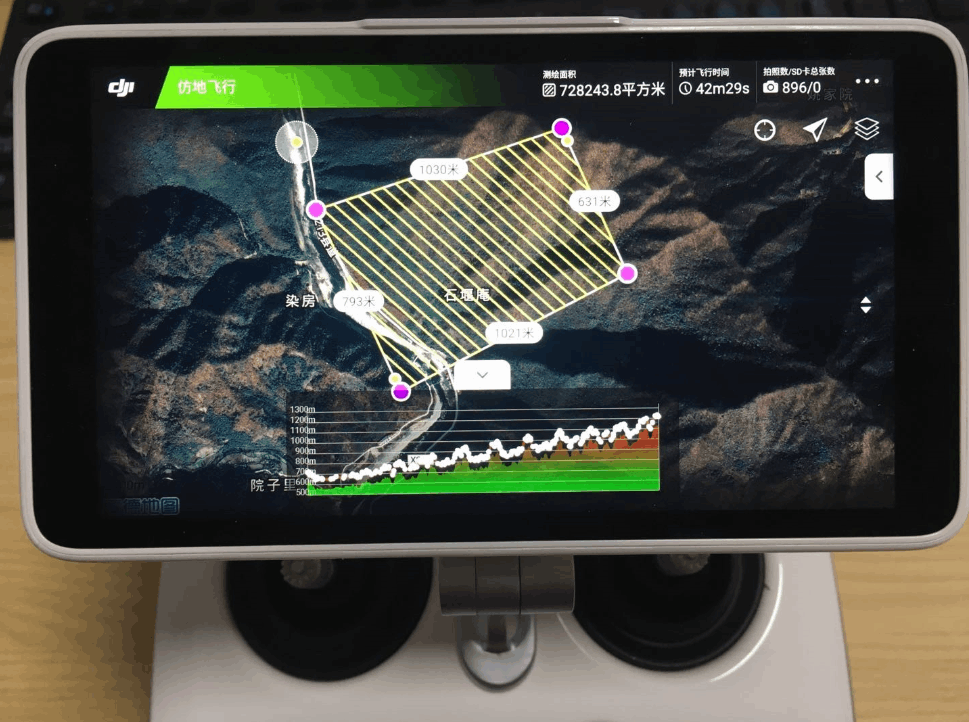 仿地飞行航线规划