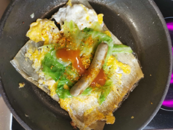 周末自制烤冷面-不想干活
